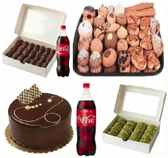 9-10 Kişilik Çikolatalı Yaş Pasta + Kuru Pasta + Baklava Menüsü Samsun pasta