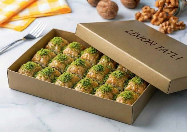 Kat Kat Emek İçeren 1 kg Fıstıklı Baklava Samsun pasta